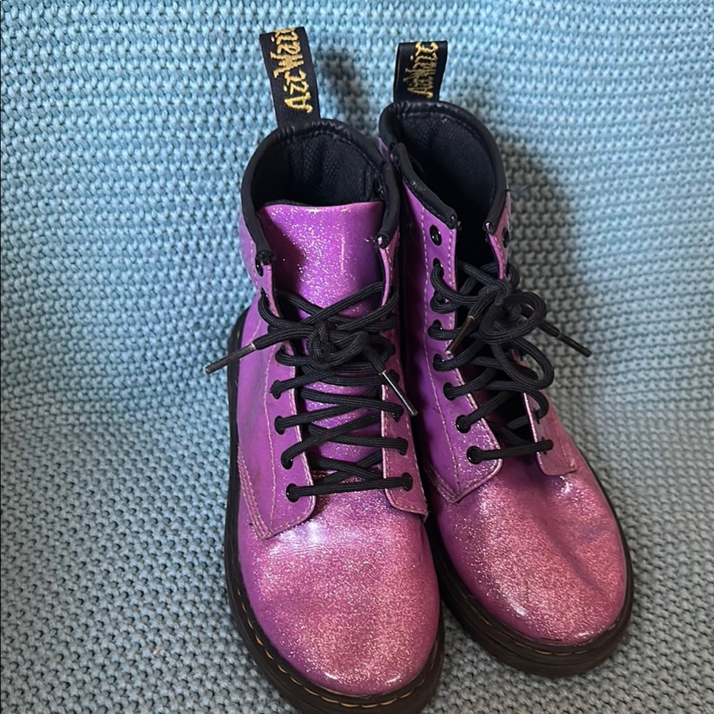 Dr. Martens sparkly pink boots